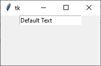 Tkinter Set default text of Entry widget